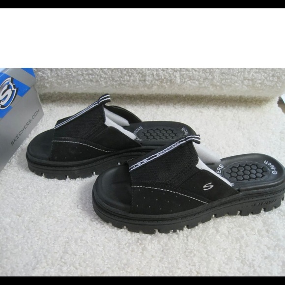 VTG SKETCHERS JAMMERS SANDALS BLACK CHUNKY SZ 6! - Picture 4 of 7